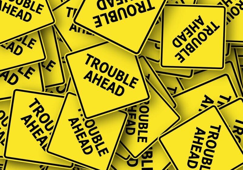 traffic signs, usa, trouble